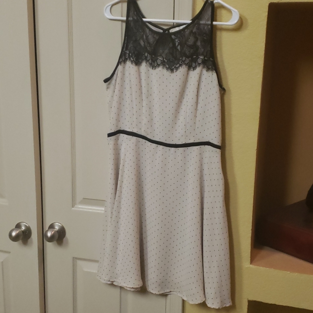 Beige skater dress